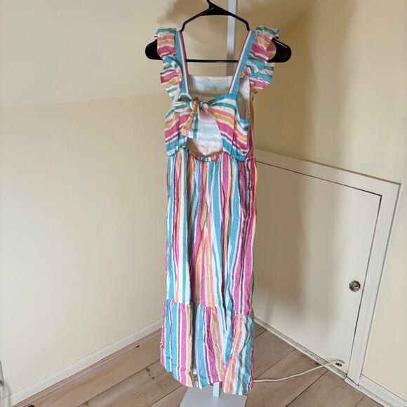 Cat & Jack NWT Girls' Sleeveless Striped Maxi Dress Size L (10/12) - Picture 6 of 7